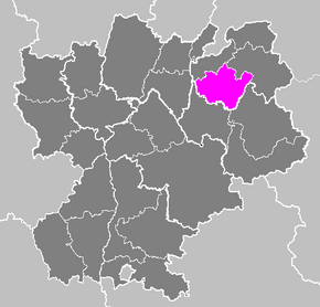 Arondismentul Annecy în cadrul departamentului Haute-Savoie