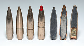 <span class="mw-page-title-main">Bullet</span> Projectile propelled by a firearm, sling, or air gun