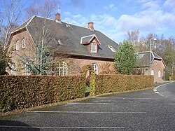 The former Gjern Station seen from the roadside