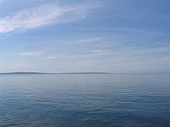 The Atlantic Ocean as seen from the west coast of Ireland on a fair day.