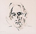 zelfportret door Jan Smalt op 31 december 2003 (Tekening: Jan Smalt) geboren op 13 september 1922