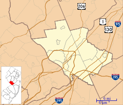 Nhà xuất bản Đại học Princeton trên bản đồ Quận Mercer, New Jersey