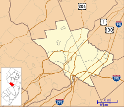 Chambersburg is located in Mercer County, New Jersey