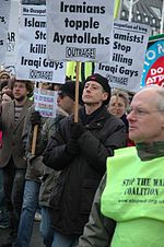 2006, OutRage! protesters against killing of Iraqi gays OutRage! protest.jpg