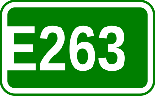 <span class="mw-page-title-main">European route E263</span> Road in trans-European E-road network