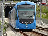 Tram Near Traneberg Tunnel