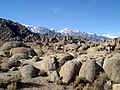 Vast stretch of Alabama Hills, leading into the Sierra Nevada.