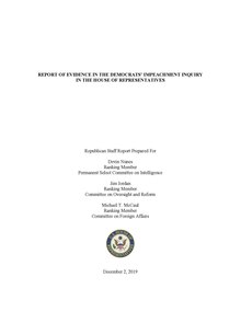 Report of Evidence in the Democrats' Impeachment Inquiry in the House of Representatives - the Republican response to the impeachment inquiry 2019-12-02-report-of-evidence-in-the-democrats-impeachment-inquiry-in-the-house-of-representatives.pdf