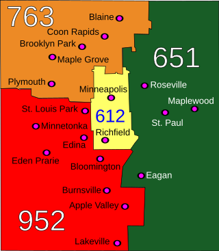 <span class="mw-page-title-main">Area code 612</span> Telephone area code for Minneapolis, Minnesota