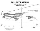 Recorrido de la lluvia radiactiva después de la prueba de Castle Bravo.