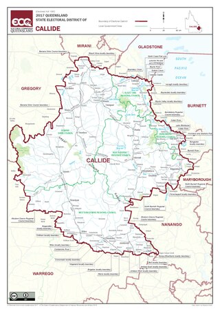 <span class="mw-page-title-main">Electoral district of Callide</span> State electoral district of Queensland, Australia