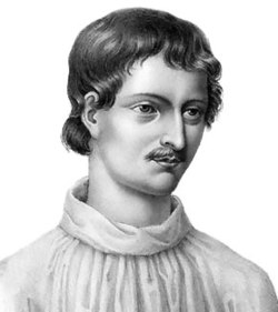 O escritor y filosofo Giordano Bruno