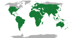 Área de distribución mundial