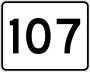 Route 107 marker