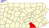 State map highlighting York County