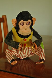 The antagonist of "The Monkey" is a malevolent cymbal-banging monkey toy. Musical Jolly Chimp1.jpg