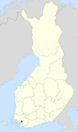 Location of Paimio in Finland