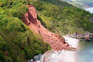 <span class="mw-page-title-main">Rockslide</span> Type of landslide caused by rock failure