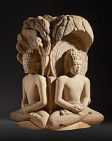 Shrine with Four Jinas-Rishabhanatha, Parshvanatha, Neminatha, and Mahavira, 6th century