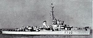 Soudanais (F-722, ex-USS Cates DE 763) underway.