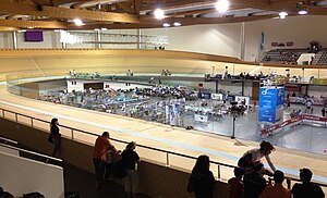 Innenraum des Velódromo Nacional de Portugal