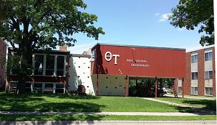 Theta Tau ΘΤ's Alpha chapter (International modernist style)