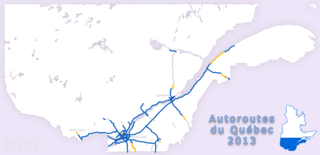 <span class="mw-page-title-main">Autoroutes of Quebec</span> Highway system in Quebec, Canada