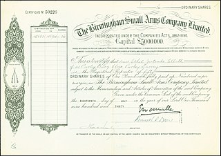 <span class="mw-page-title-main">Birmingham Small Arms Company</span> Major British industrial combine