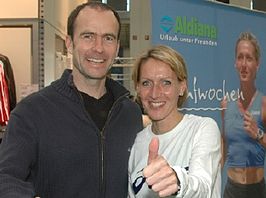 Claudia Dreher met trainer Bodo Unger in 2009