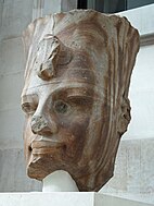 Great Court – Colossal quartzite statue of Amenhotep III, c. 1350 BC