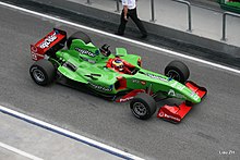 Albuquerque driving for A1 Team Portugal in the 2008-09 A1 Grand Prix season. Filipe Albuquerque A1GP.jpg