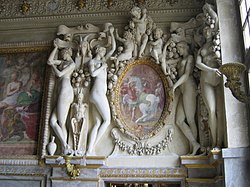 Alexandre domptant Bucéphale du Primatice, ancienne Chambre de la Duchesse d'Étampes (Fontainebleau, 1552).