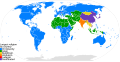 Prevailing religious population by country