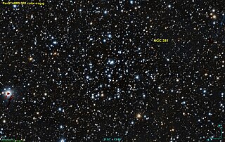 <span class="mw-page-title-main">NGC 381</span> Open cluster in the constellation Cassiopeia