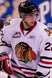 Niederreiter with the Winterhawks in November 2010 NinoNiederreiterPortland.jpg