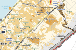 Map of the camp, as well as the two other adjacent camps of Nuseirat and Maghazi