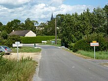 Sorbon (Ardennes) city limit sign.JPG