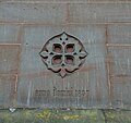 Dedication stone on the eastern facade