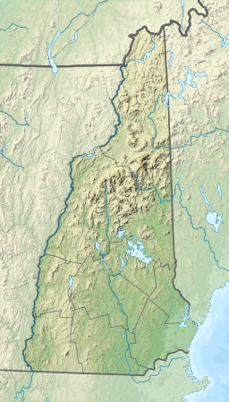 Location of Northeast Pond in Maine and New Hampshire, USA.