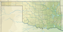 Location of Lake Altus-Lugert in Oklahoma, USA.