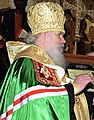El patriarca Aleix II amb la casulla verda