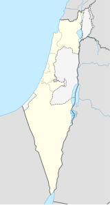 Mapa konturowa Izraela, u góry po prawej znajduje się punkt z opisem „Tyberiada”