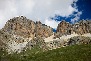 Sass Pordoi (on the left)