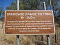 Staircase Range Cutting, near Springsure, Queensland - information sign