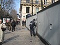 Image 13The Place de la Sorbonne in Paris is closed by police during the 2006 labour protests in France.