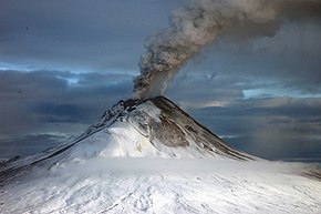 Erupcion de l'Augustine en 2006.