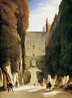 I parken till Villa d'Este, 1830, Alte Nationalgalerie Berlin