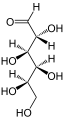 de: Struktur von D-Gulose als Keilstrichformel; en: Structure of D-gulose