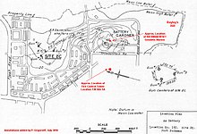 A 1945 map of the fort. The elongated structures shown are temporary World War II buildings. Ft-Ruckman-Map.jpg