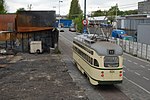 Haagse PCC-car 1024 bij het Haarlemmermeerstation.